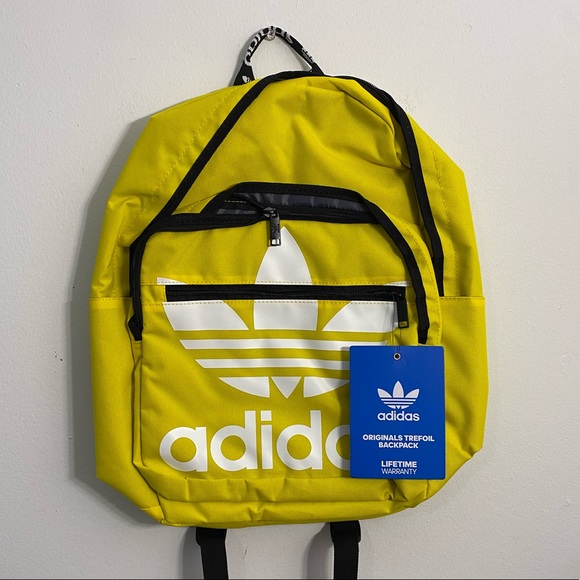 adidas Bags Adidas Trefoil Yellow Backpack Poshmark